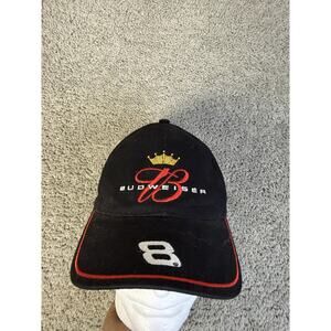 Dale Earnhardt Jr 8 Hat Cap Strap Back Mens One Size Black NASCAR Racing UNK